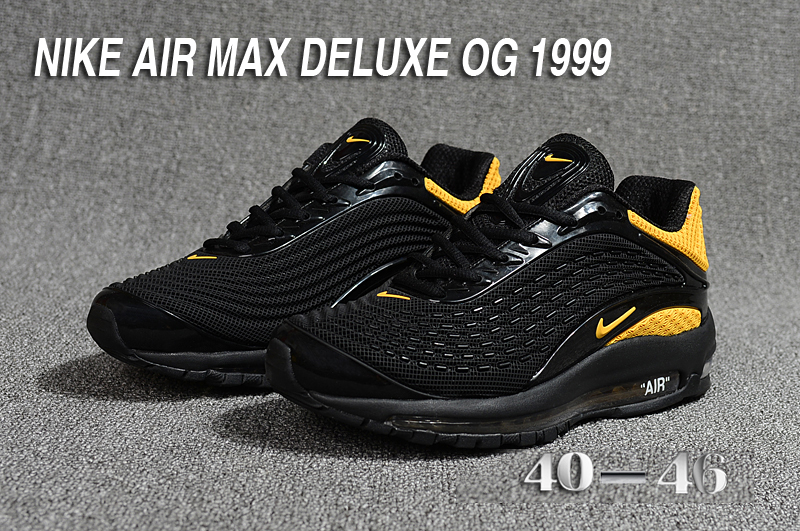 Nike Air Max Deluxe OG 1999 Black Yellow Shoes - Click Image to Close